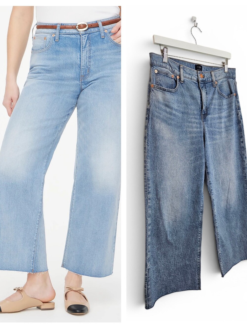 J.Crew Factory Wide Leg Cropped Jeans Sz 29 All-Day Stretch 5 Pocket Denim